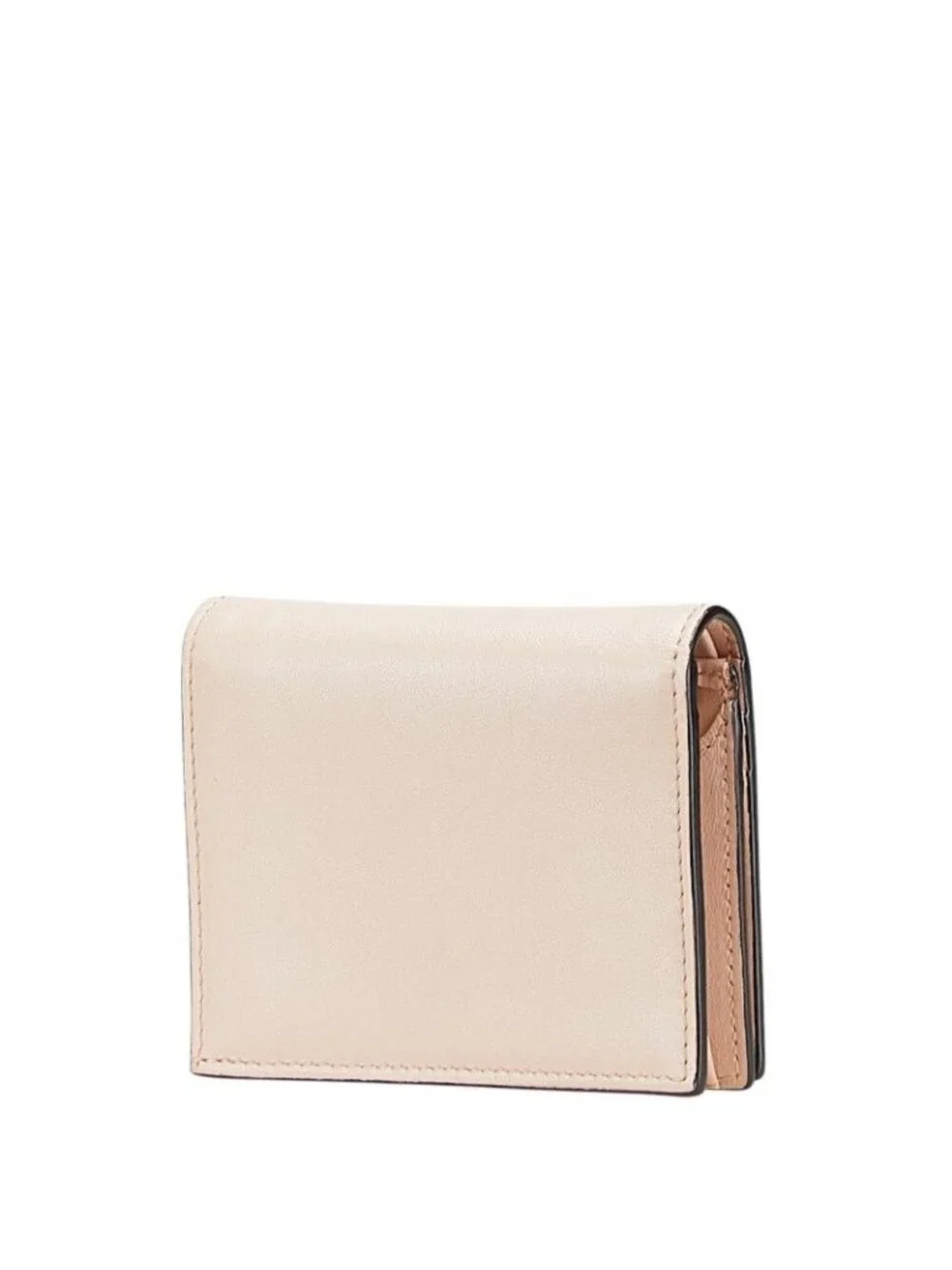 Fendi Logo Bifold Wallet Pink Black Leather